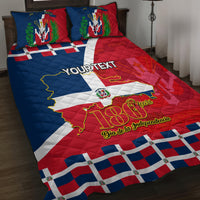 Dominican Republic 180th Years Independence Day Personalized Quilt Bed Set - Wonder Print Shop