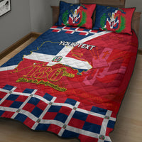 Dominican Republic 180th Years Independence Day Personalized Quilt Bed Set - Wonder Print Shop