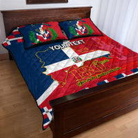 Dominican Republic 180th Years Independence Day Personalized Quilt Bed Set - Wonder Print Shop