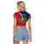 Dominican Republic 180th Years Independence Day Personalized Raglan Cropped T Shirt - Wonder Print Shop