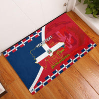 Dominican Republic 180th Years Independence Day Personalized Rubber Doormat - Wonder Print Shop