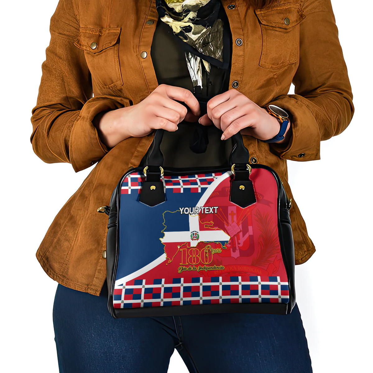 Dominican Republic 180th Years Independence Day Personalized Shoulder Handbag