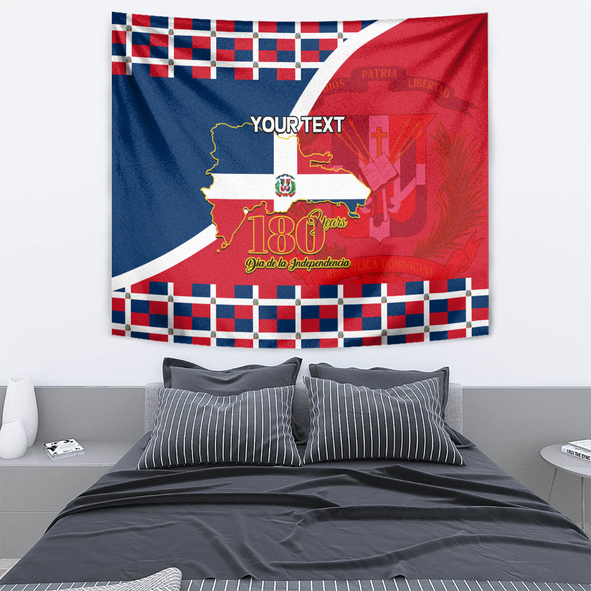 Dominican Republic 180th Years Independence Day Personalized Tapestry - Wonder Print Shop