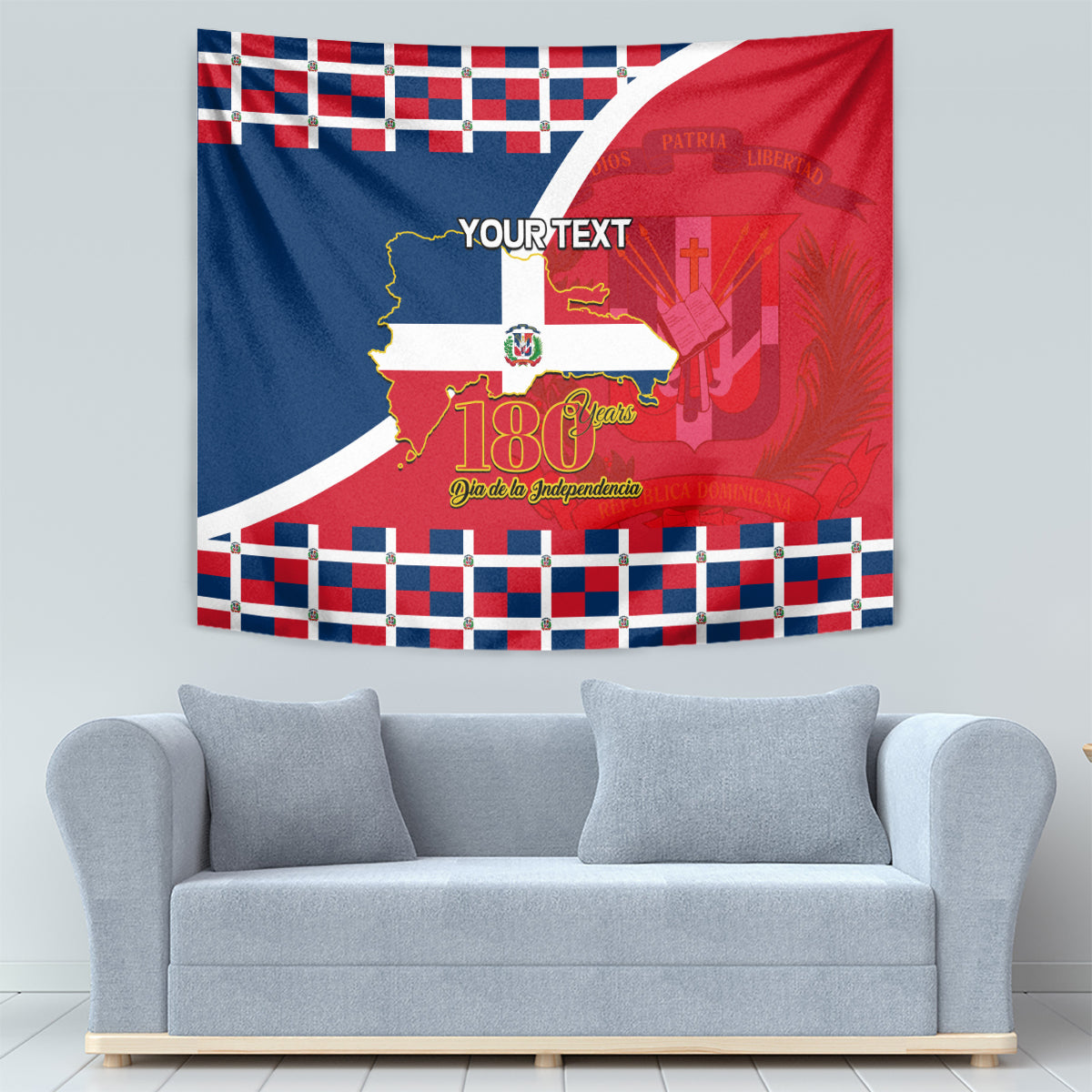 Dominican Republic 180th Years Independence Day Personalized Tapestry - Wonder Print Shop