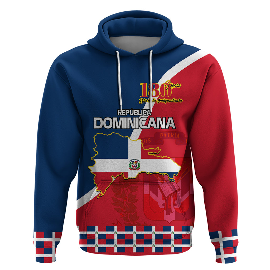 Dominican Republic 180th Years Independence Day Personalized Zip Hoodie - Wonder Print Shop