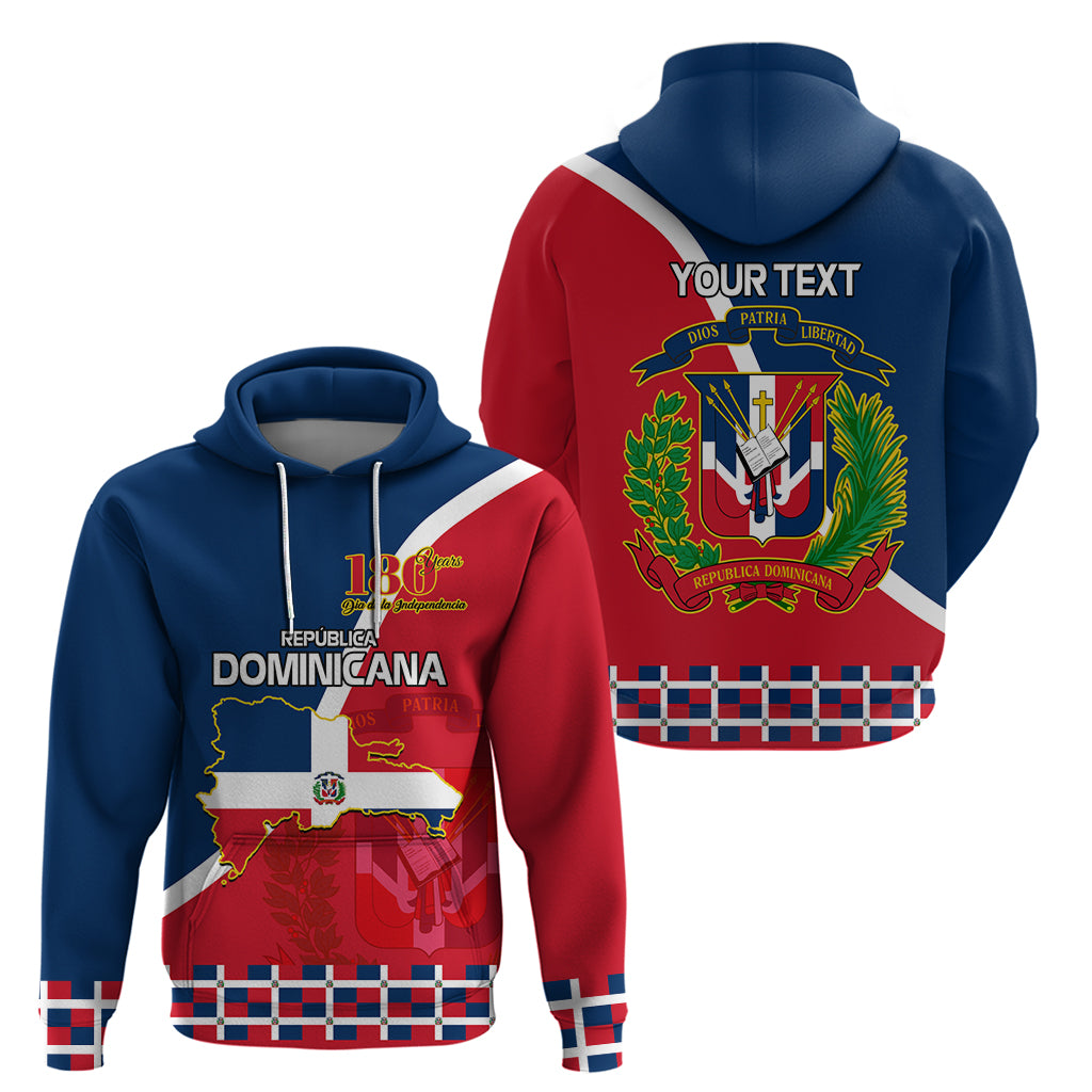 Dominican Republic 180th Years Independence Day Personalized Zip Hoodie - Wonder Print Shop