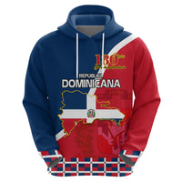 Dominican Republic 180th Years Independence Day Personalized Zip Hoodie - Wonder Print Shop