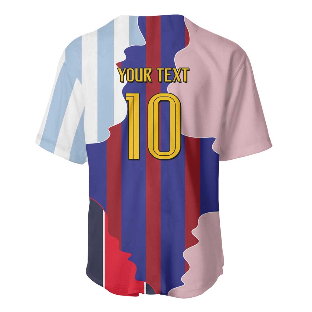 Custom Argentina and Spain Baseball Jersey Special Vintage Match Team Edition