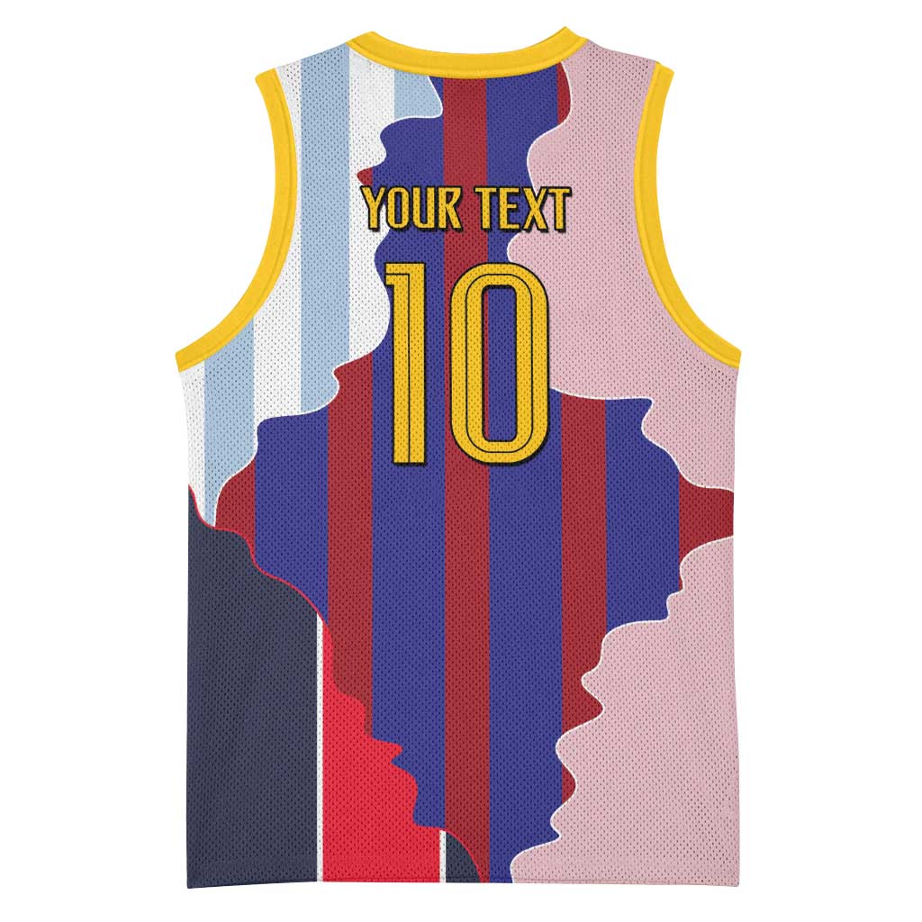 Custom Argentina and Spain Basketball Jersey Special Vintage Match Team Edition