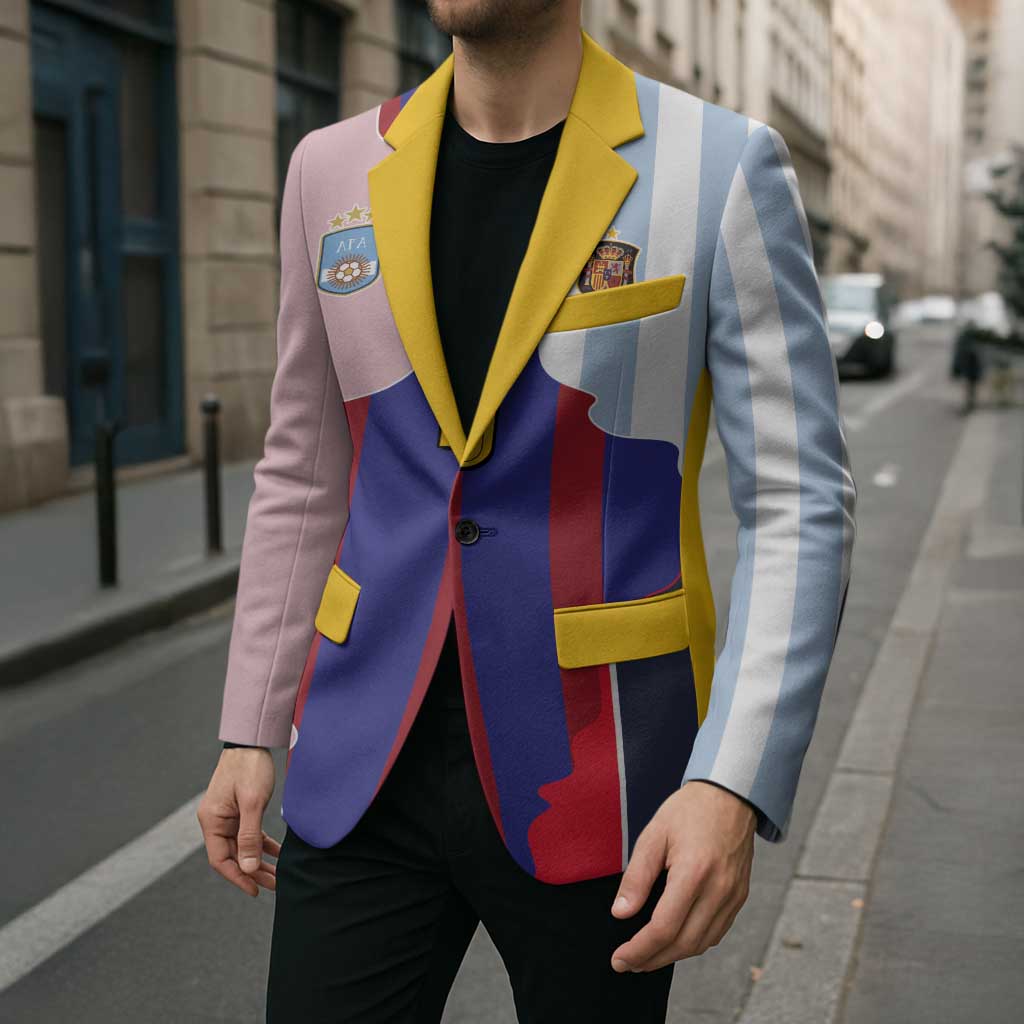 Custom Argentina and Spain Blazer Special Vintage Match Team Edition