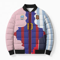 Custom Argentina and Spain Bomber Puffer Jacket Special Vintage Match Team Edition