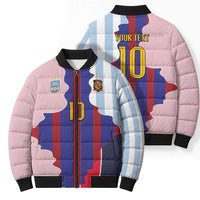 Custom Argentina and Spain Bomber Puffer Jacket Special Vintage Match Team Edition