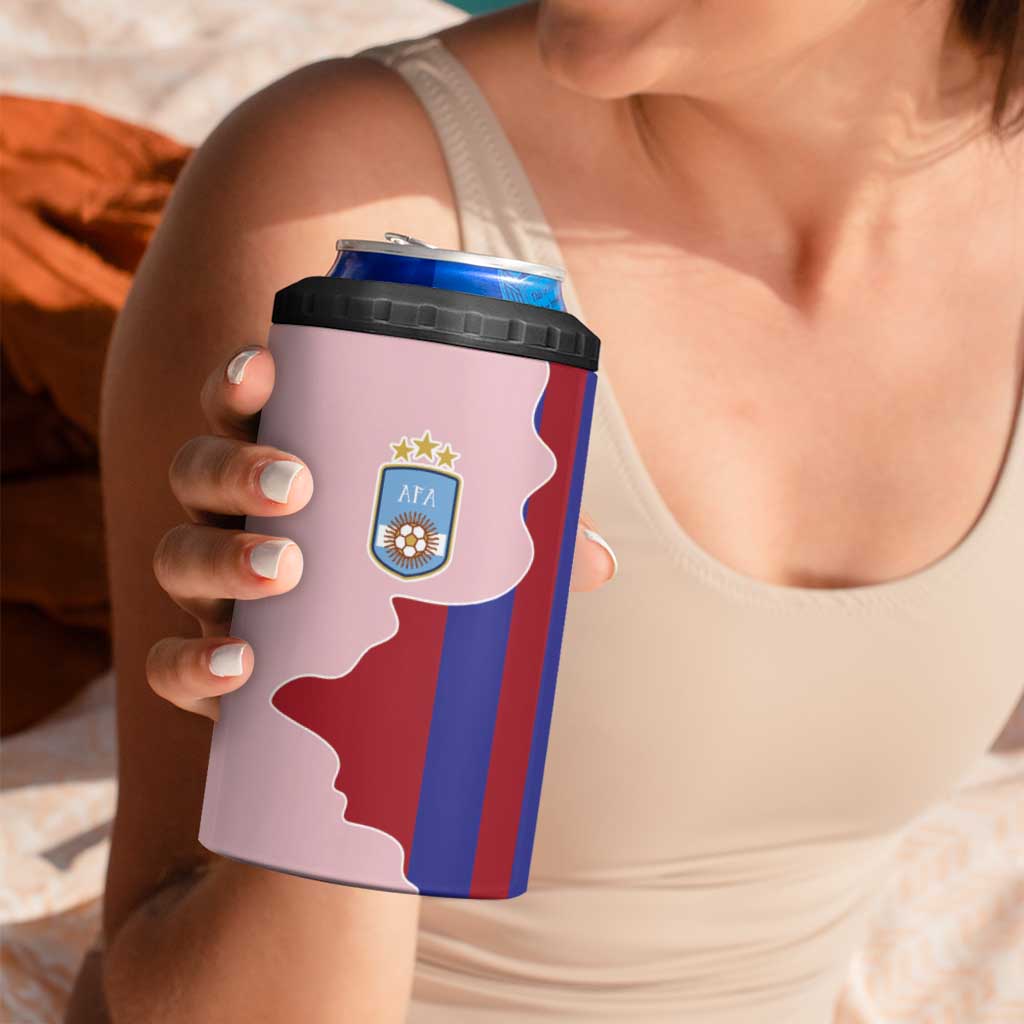 Custom Argentina and Spain 4 in 1 Can Cooler Tumbler Special Vintage Match Team Edition