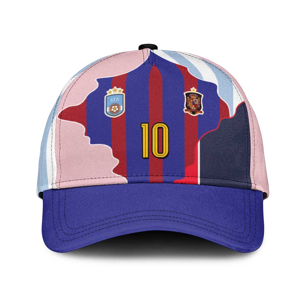Custom Argentina and Spain Classic Cap Special Vintage Match Team Edition