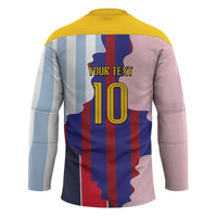 Custom Argentina and Spain Hockey Jersey Special Vintage Match Team Edition