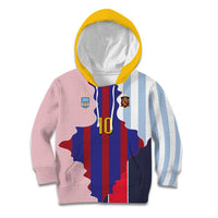 Custom Argentina and Spain Kid Hoodie Special Vintage Match Team Edition