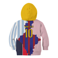 Custom Argentina and Spain Kid Hoodie Special Vintage Match Team Edition