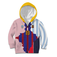 Custom Argentina and Spain Kid Hoodie Special Vintage Match Team Edition