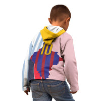 Custom Argentina and Spain Kid Hoodie Special Vintage Match Team Edition