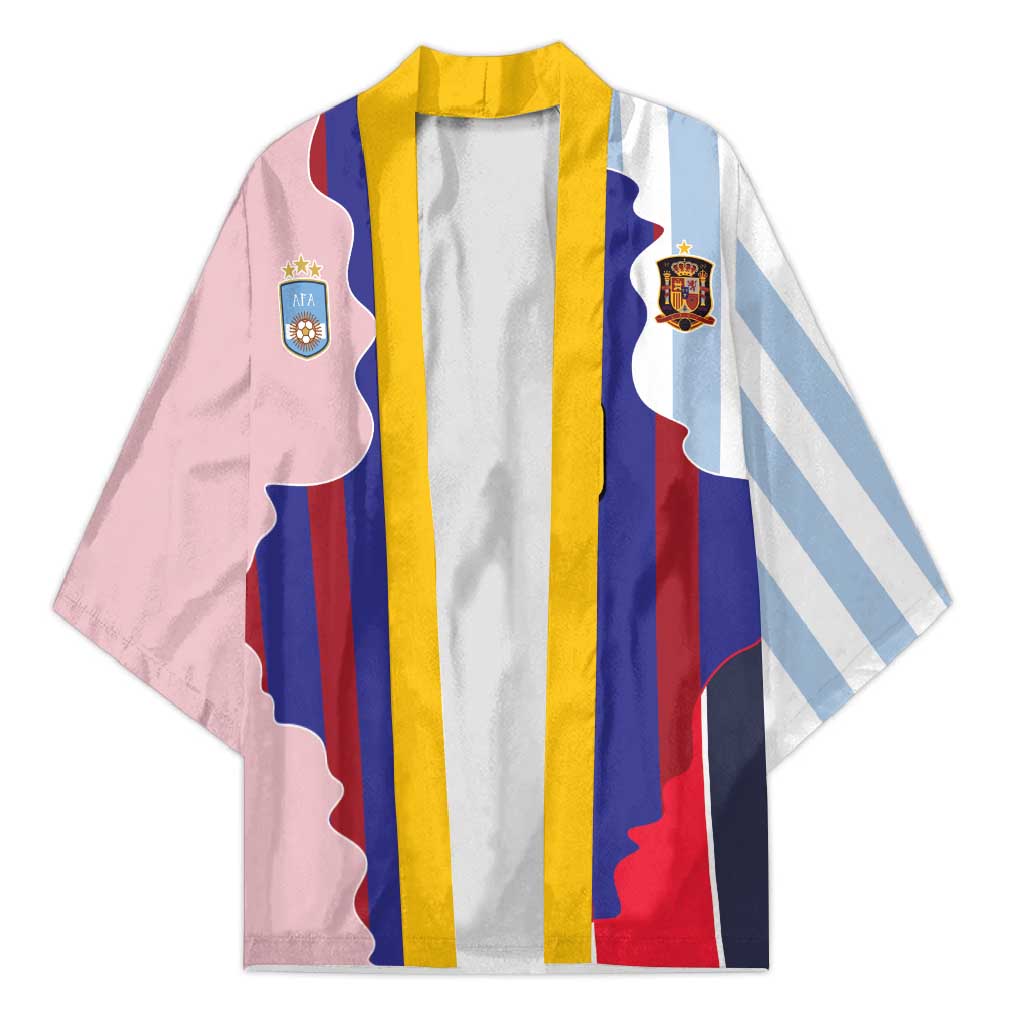 Custom Argentina and Spain Kimono Special Vintage Match Team Edition