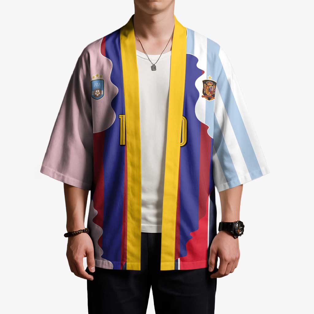 Custom Argentina and Spain Kimono Special Vintage Match Team Edition
