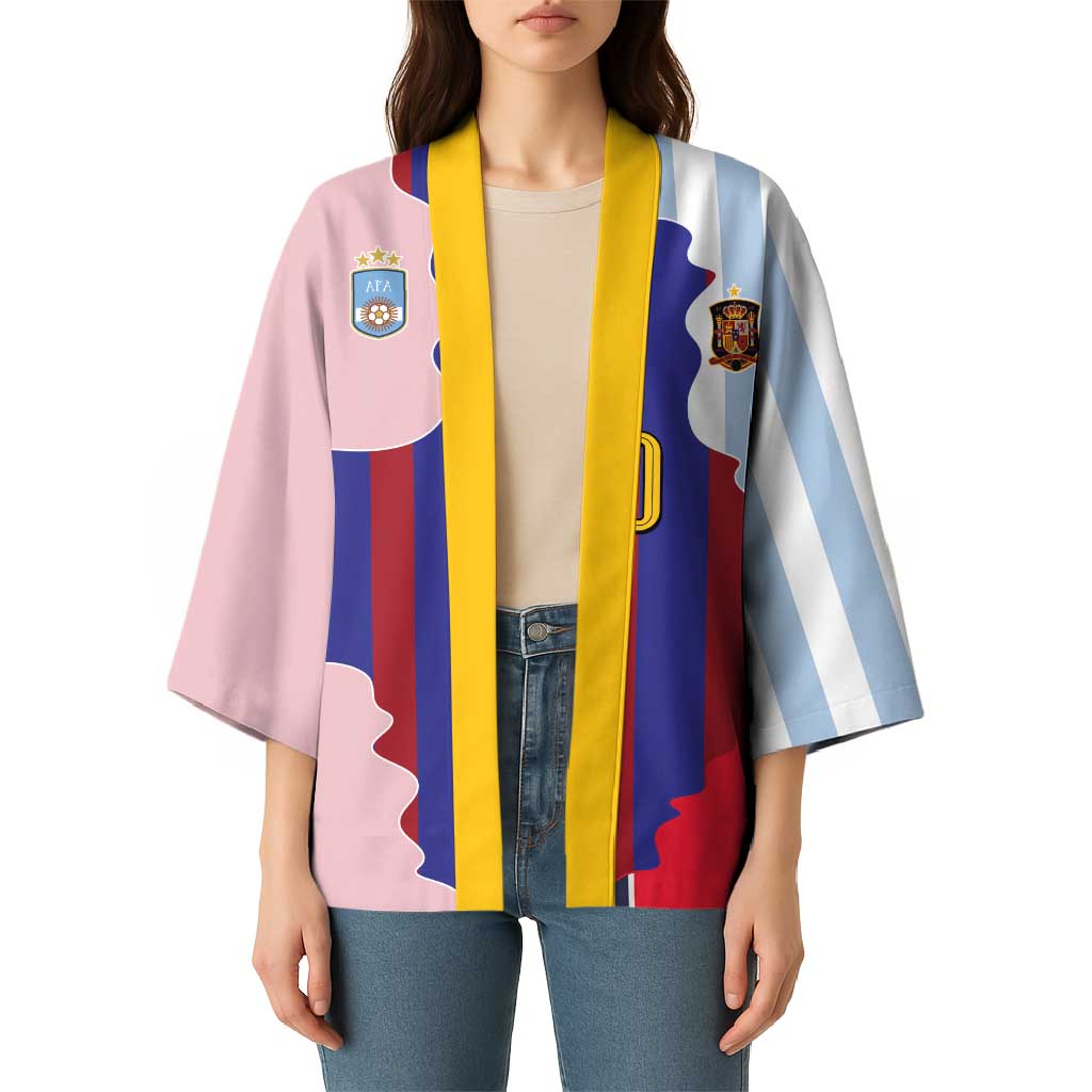 Custom Argentina and Spain Kimono Special Vintage Match Team Edition