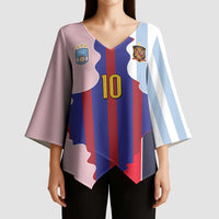 Custom Argentina and Spain Kimono Sleeve Blouse Special Vintage Match Team Edition