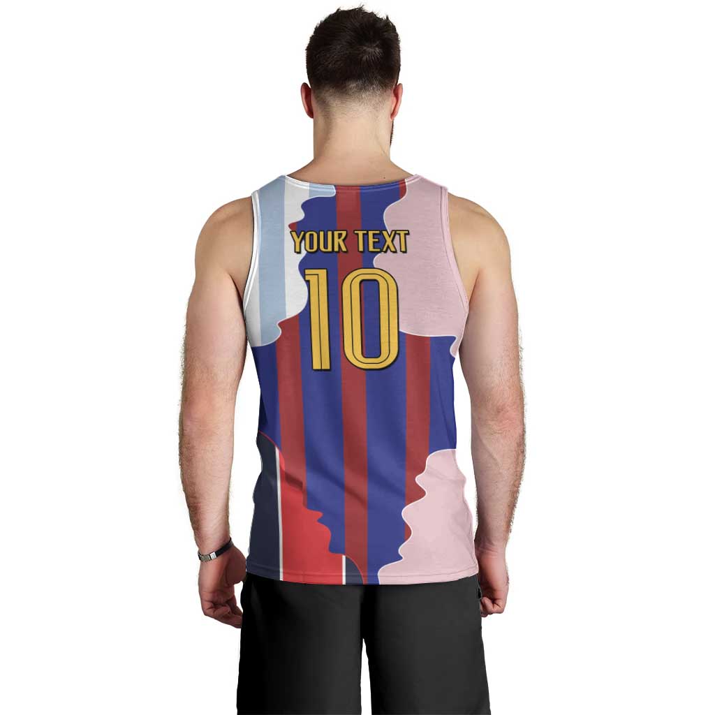 Custom Argentina and Spain Men Tank Top Special Vintage Match Team Edition