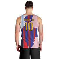 Custom Argentina and Spain Men Tank Top Special Vintage Match Team Edition