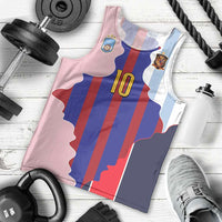 Custom Argentina and Spain Men Tank Top Special Vintage Match Team Edition