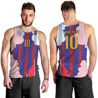 Custom Argentina and Spain Men Tank Top Special Vintage Match Team Edition