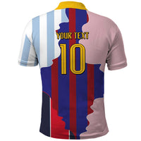 Custom Argentina and Spain Polo Shirt Special Vintage Match Team Edition