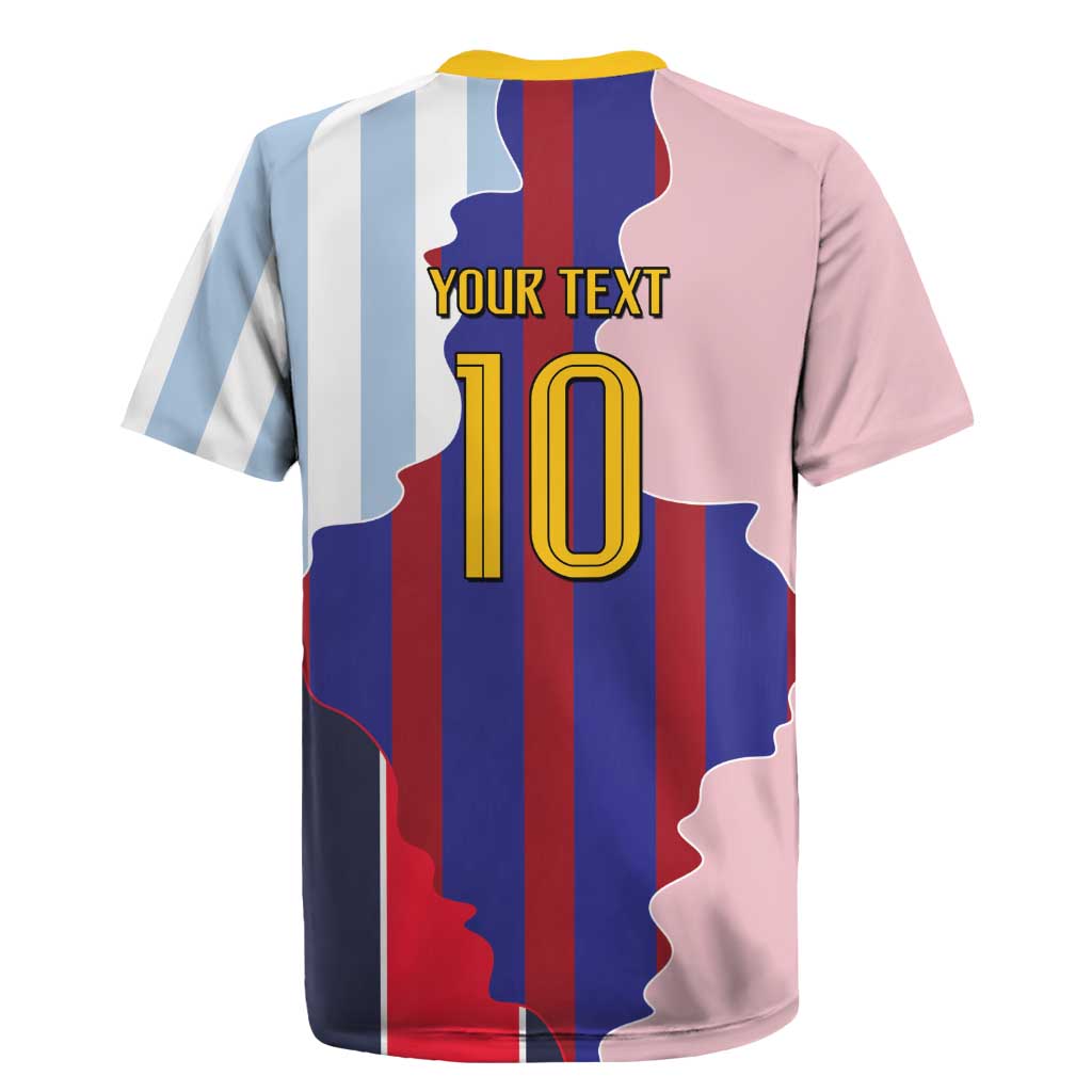 Custom Argentina and Spain Rugby Jersey Special Vintage Match Team Edition