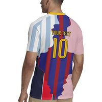 Custom Argentina and Spain Rugby Jersey Special Vintage Match Team Edition