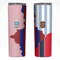 Custom Argentina and Spain Skinny Tumbler Special Vintage Match Team Edition