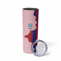 Custom Argentina and Spain Skinny Tumbler Special Vintage Match Team Edition