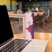 Custom Argentina and Spain Skinny Tumbler Special Vintage Match Team Edition