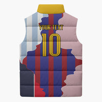 Custom Argentina and Spain Sleeveless Puffer Jacket Special Vintage Match Team Edition