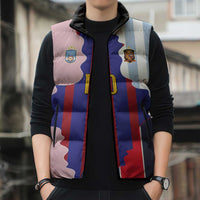 Custom Argentina and Spain Sleeveless Puffer Jacket Special Vintage Match Team Edition