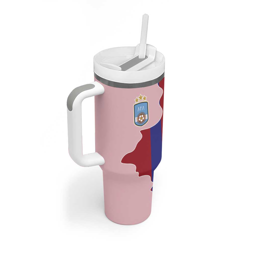 Custom Argentina and Spain Tumbler With Handle Special Vintage Match Team Edition