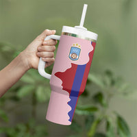 Custom Argentina and Spain Tumbler With Handle Special Vintage Match Team Edition