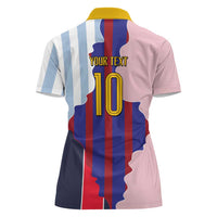 Custom Argentina and Spain Women Polo Shirt Special Vintage Match Team Edition