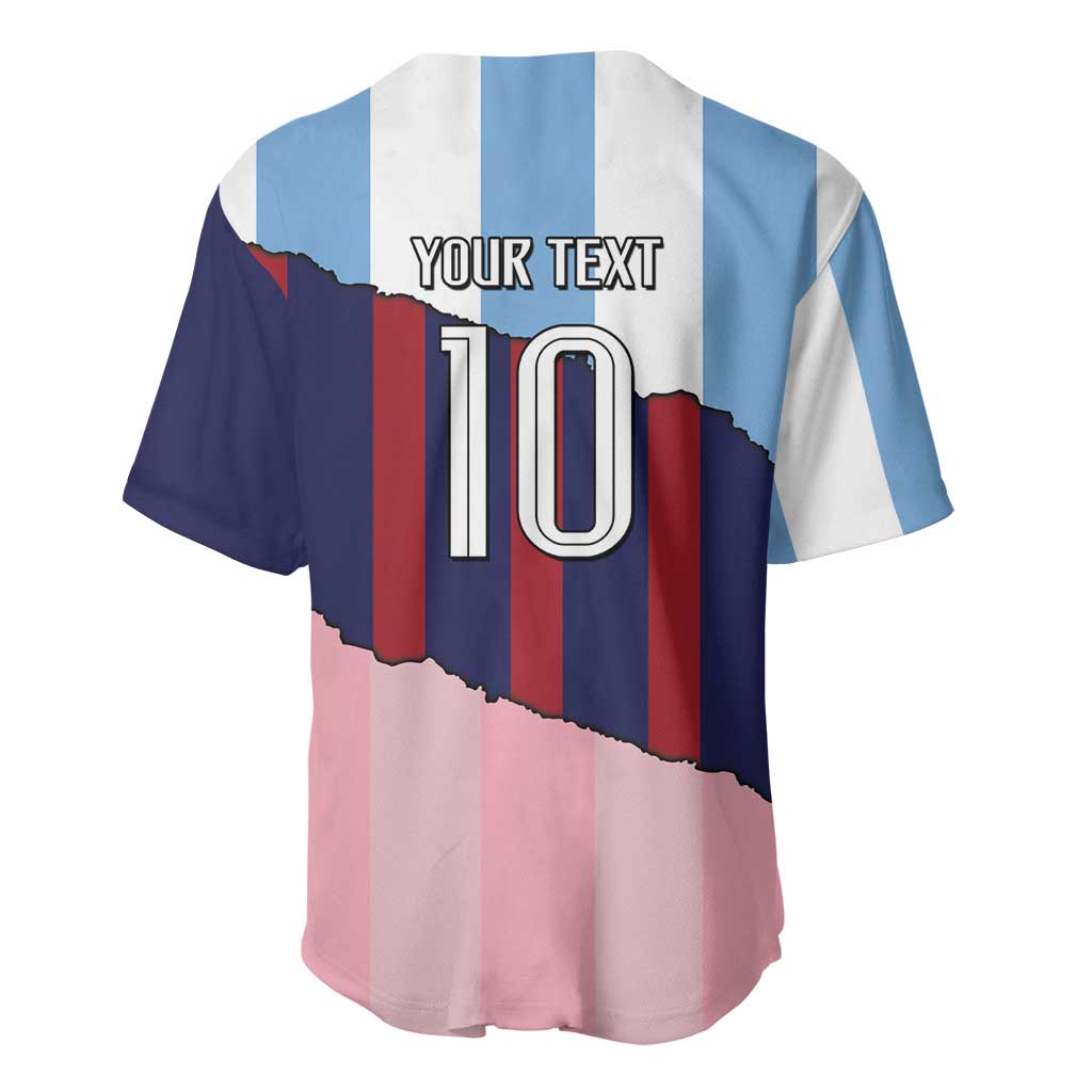 Custom Argentina and Spain Baseball Jersey Trio Special Vintage Edition