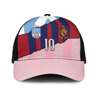 Custom Argentina and Spain Baseball Net Cap Trio Special Vintage Edition