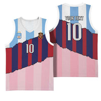 Custom Argentina and Spain Basketball Jersey Trio Special Vintage Edition