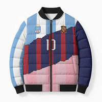 Custom Argentina and Spain Bomber Puffer Jacket Trio Special Vintage Edition