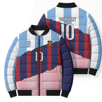 Custom Argentina and Spain Bomber Puffer Jacket Trio Special Vintage Edition