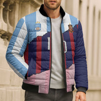 Custom Argentina and Spain Bomber Puffer Jacket Trio Special Vintage Edition