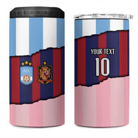 Custom Argentina and Spain 4 in 1 Can Cooler Tumbler Trio Special Vintage Edition