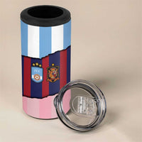 Custom Argentina and Spain 4 in 1 Can Cooler Tumbler Trio Special Vintage Edition
